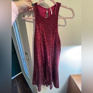 Free People Red Sequin Mini dress